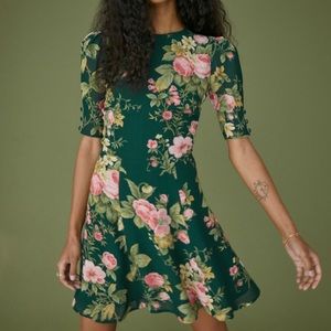 NWT Reformation Bard Georgette Floral Dress